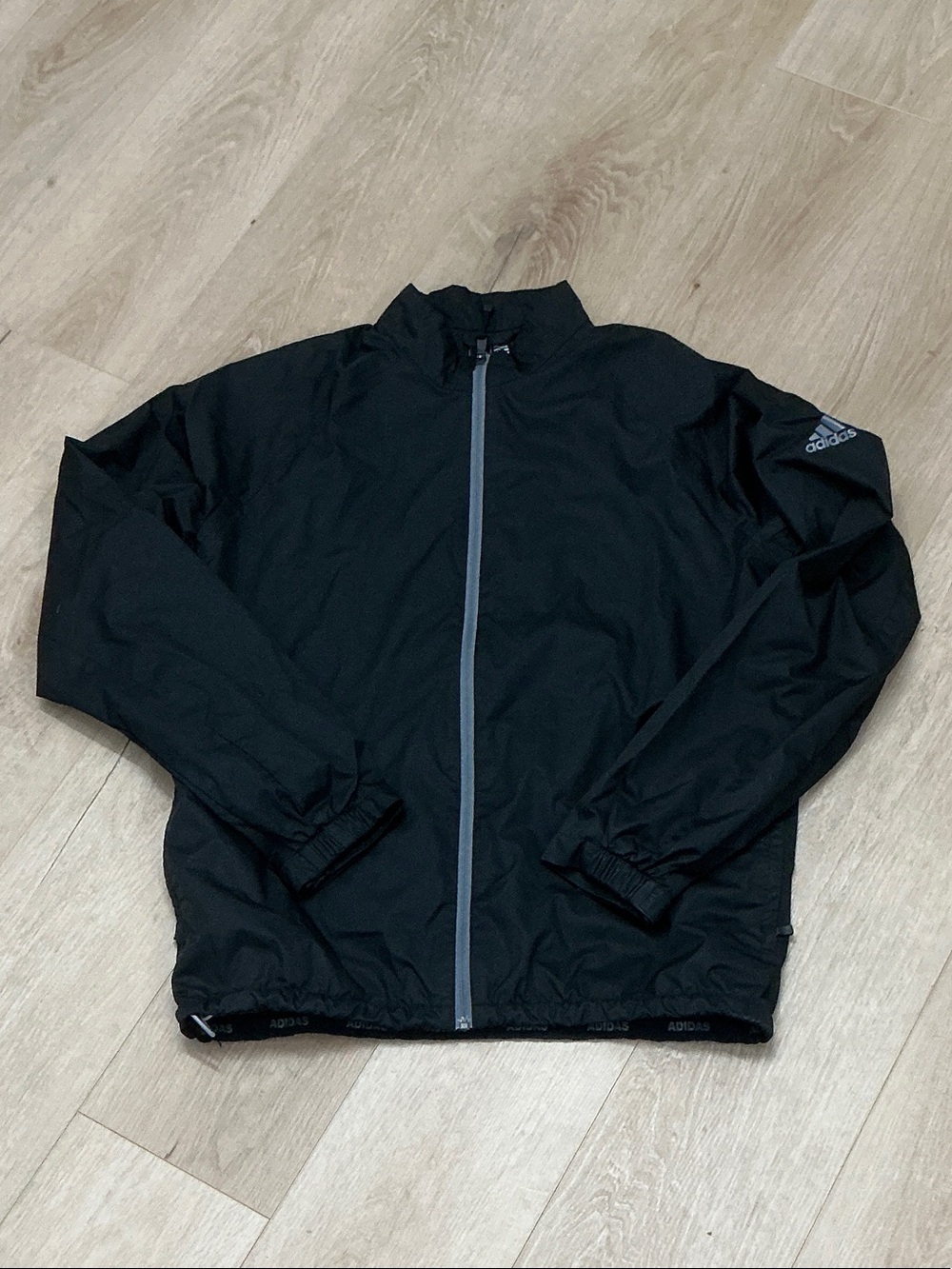 adidas golf Black Lightweight Men’s Raincoat with Reflective Zip